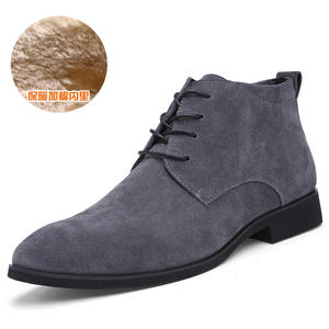 Bottes pour hommes de grande taille 38-48, en cuir de daim de vache, design élégant, imperméables, antidérapantes, chaussures d'hiver pour hommes, bottes décontractées pour hommes - Product Image 2