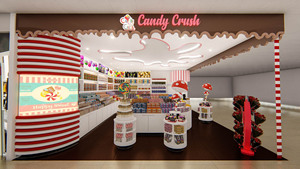 Boutique de chocolat Design Dessert Bonbons Présentoirs Aménagement intérieur Comptoir snack shop design 3d à vendre - Product Image 6