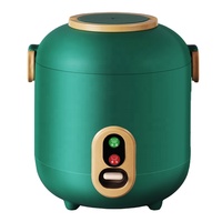 Mini-cuiseur à riz 0,8 L avec poignée, vert et jaune, pot antiadhésif, maintien au chaud à un bouton, usine OEM