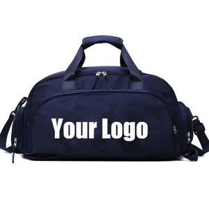 Sac de sport unisexe grande capacité, imperméable, pour la gym, les voyages, avec compartiment à chaussures, logo personnalisé - Product Image 1