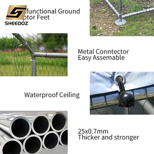 <span class=keywords><strong>Poulailler</strong></span> mobile en acier pour l'extérieur avec grande clôture en <span class=keywords><strong>filet</strong></span>, structure amovible, en promotion - Product Image 4