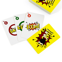 Jeu de cartes à jouer de divertissement de 93 cartes, format Bridge, en plastique pelliculé, avec impression personnalisée et boîte de rangement, pour soirées de jeux en famille