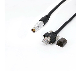 Câble <span class=keywords><strong>Ethernet</strong></span> CAT6 industriel 8 paires RJ45 24AWG en cuivre massif avec gaine PVC, à verrouillage par vis, horizontal, pour vision industrielle GigE - Product Image 4
