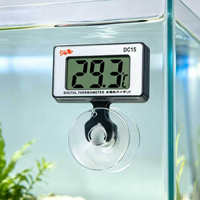 Termometer Akuarium Tahan Air Bertenaga Baterai dengan Layar LCD Digital yang Mudah Digunakan, Dilengkapi Suction Cup, Tidak Perlu Persiapan Tambahan