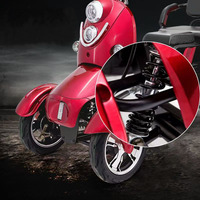Scooter électrique à quatre roues longue portée 500W 60V, scooter électrique stable pour personnes âgées