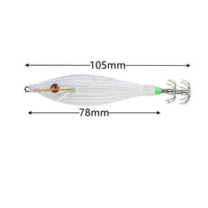 Nuevo señuelo de pesca OEM de 105 mm y 10 g, flotante, tipo calamar, luminoso, con anzuelos, para pesca de calamar, camarones y <span class=keywords><strong>EGI</strong></span>. - Product Image 3