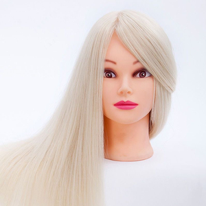 Manichino da allenamento all'ingrosso testa di manichino da allenamento con testa di bambola fittizia con capelli sintetici utilizzati per intrecciare - Product Image 4