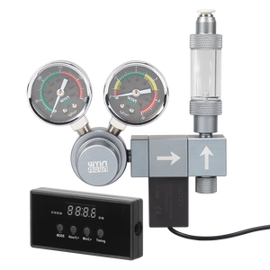 Bir sahne silah gri özelleştirilmiş yüksek kaliteli Metal <span class=keywords><strong>CO2</strong></span> azaltılmış basınç hızlı zamanlayıcı ile akvaryumlar için regülatörü vana montajı - Product Image 1