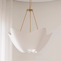 Lustre LED suspendu tout en cuivre de style américain VC Plaster, design français rétro pour salle à manger, salon, chambre et bureau