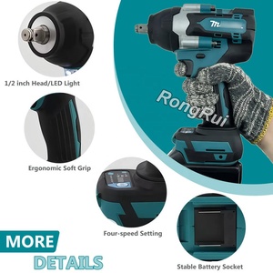 طقم أدوات كهربائية لاسلكية من ماك مكون من 7 قطع، يتضمن مفك صدمة، جلاخة زاوية، مثقاب، مفك براغي، مجموعة أدوات كهربائية بدون فرش، الأكثر مبيعًا - Product Image 4