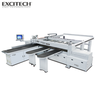 Scie à panneaux horizontale CNC EXCITECH, machine de découpe de panneaux de haute précision, machine de travail du bois, moteur 12,5 kW, commande PLC
