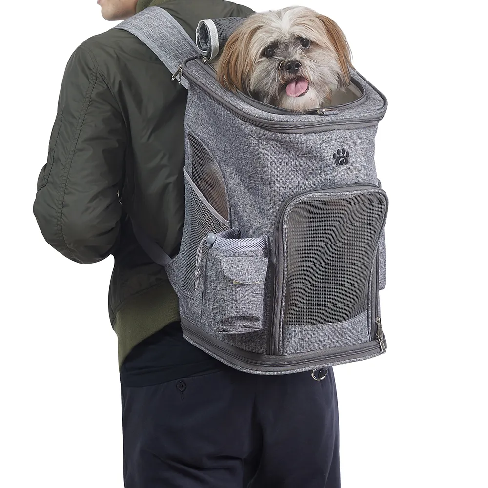 जाल सांस Foldable पालतू यात्रा बैग बड़े बिल्ली बैग विस्तार योग्य पालतू वाहक बैग