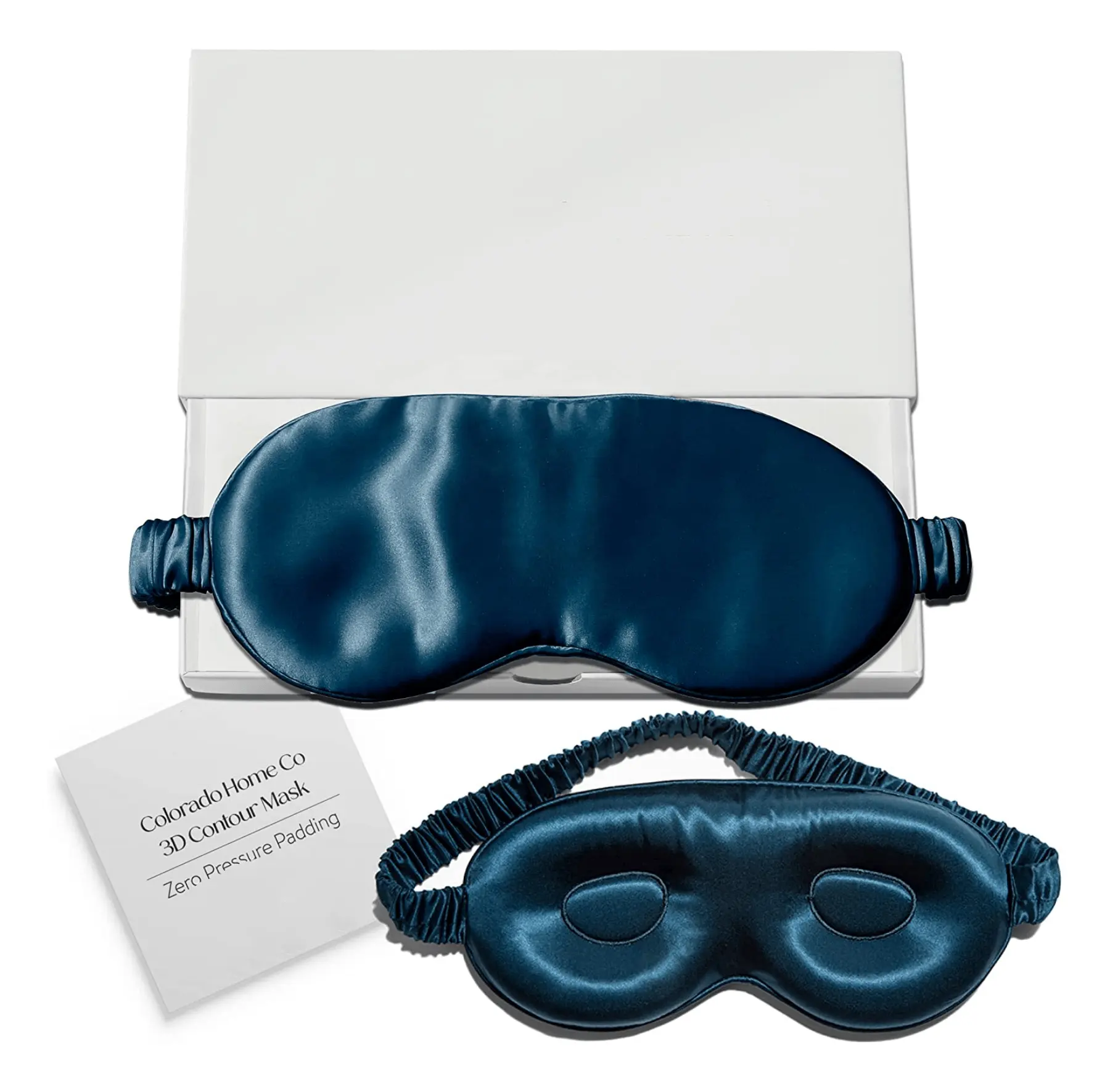 Maschera per gli occhi in pura seta morbida 3D copertura per gli occhi profonda confortevole Logo personalizzato all'ingrosso ombreggiatura da viaggio benda leggera per dormire