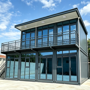 Casa Contenedor de Dos Pisos de 40 pies, Villa Modular Prefabricada de Acero, Fácil de Transportar, para Escuela, Hospital o Vacaciones - Product Image 1