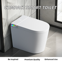 Mini toilette intelligente intelligente chasse d'eau automatique monobloc avec Drainage S-Trap articles sanitaires en céramique montés au sol pour salle de bain