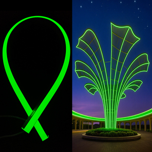 Tùy Chỉnh Bendable Ngoài Trời Cảnh Quan Điêu Khắc Dmx512 Điều Khiển Rgbw Neon Ánh Sáng Linh Hoạt Silicone IP67 Không Thấm Nước <span class=keywords><strong>LED</strong></span> Strip Ánh Sáng - Product Image 1