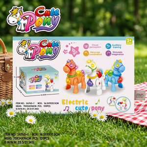 JR MS INDUSTRIES Juguete de Caballo Musical Bailarín a Pilas para Niños de 2 a 4 Años, de Plástico ABS, Regalo para Fiestas de Princesas - Product Image 1