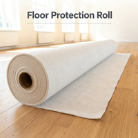 Rouleau de protection de sol en feutre auto-adhésif ultra large blanc de 200 cm pour travaux de construction