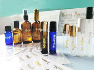 Etiquetas impermeables de aceites esenciales <span class=keywords><strong>doTERRA</strong></span>, pegatinas de tapa de botella adhesivas de vinilo de 13mm, tamaño de papel para perfume A4, champú, pasta de dientes - Product Image 3