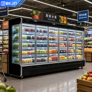 Réfrigérateur commercial à porte vitrée Bojin, sans givre, dégivrage automatique, contrôle numérique, étagères réglables, options personnalisables - Product Image 3