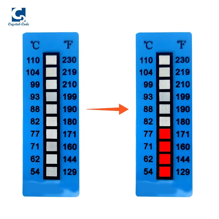 Etiqueta de cor que muda adesivos, muda o indicador de rótulos de calor sensível personalizado indicadores irreversíveis e indicador de temperatura adesivo