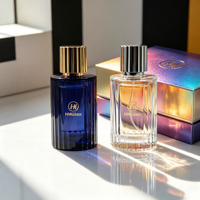 Botol Parfum Kaca Silinder Eksklusif HANMING HH-265 Grosir 100ml, Permukaan Semprot, Tutup Plastik Berkualitas Tinggi, Cocok untuk Hadiah