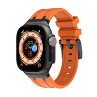 Correa de silicona estilo AP para Apple Watch Ultra 49mm 42mm 44mm 45mm Serie 6 7 8 9 10 correa de reloj de goma de lujo