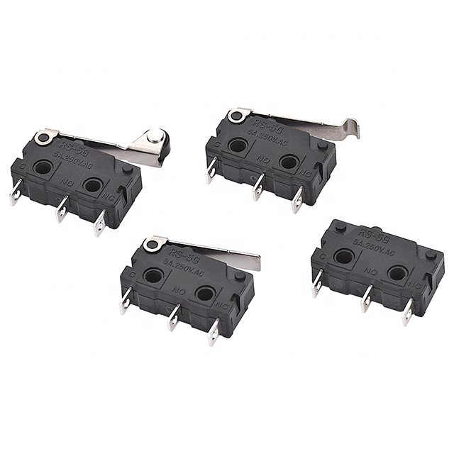 High Performance Subminiature SPDT/SPNC Micro Switch with Stainless-Steel Lever and Solder Terminal 5/10/0.1 a