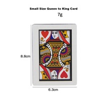 Carte Magique Classique Reine vers Roi pour Magicien, Accessoire de Magie de Rue avec Effet de Changement de Cœur, Matériel en Papier Facile à Utiliser (Petite Taille)