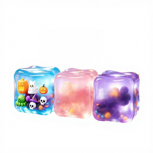 Jouet anti-stress en caoutchouc souple, jouet de décompression, thème Noël et Halloween, cube à presser incassable, unisexe, 14 - Product Image 5