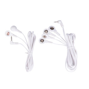 Premium TENS/ EMS-Zubehör Ersatz elektroden kabel mit 2,5mm/3,5mm Klinkenst ecker und 2 TENS-Kabel mit Schnapp verschluss - Product Image 3
