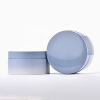 Pot à lotion écologique de haute qualité 250 ml PET avec couvercle bleu mat, emballage cosmétique en plastique, pot à crème pour soins de la peau