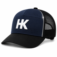 Gorra Trucker Impermeable de 5 Paneles Personalizada con Malla, Logotipo 3D Bordado, Transpirable y Ajustable