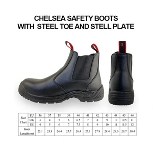 Vente en gros de chaussures de sécurité pour hommes chaussures de travail de 6 pouces en cuir PU avec bout en acier et semelle intermédiaire en acier - Product Image 2