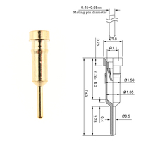 Connecteur de relais, prise femelle 0,5 mm pour PCB, logement en cuivre, broche de contact avec ressort à griffes
