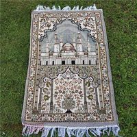 Tapis de prière islamique de haute qualité en fil tissé, mini-tapis de prière pour mosquée, couverture de prière musulmane pour le culte