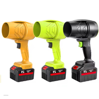 Souffleur à feuilles sans fil 21V, puissance maximale 1050W, batterie 3Ah, autonomie 10-30 minutes avec longue buse pour souffler les feuilles et la neige