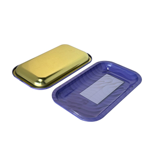 Bandejas rodantes rectangulares pequeñas de alta calidad al por mayor, bandeja rodante personalizada para servir comida, bandeja de hojalata a la venta - Product Image 6