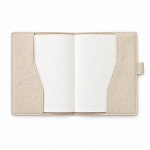 Housse de carnet en toile rechargeable avec boucle pour stylo, personnalisable avec logo, idéale comme cadeau d'entreprise en gros - Product Image 1