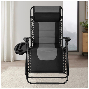 Sedia a Sdraio Pieghevole da Esterno Dingsheng Zero Gravity con Cuscino e Poggiapiedi, Sedia Reclinabile Regolabile - Product Image 1