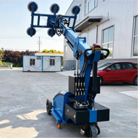 Robot de levage de verre à batterie, équipement mobile pour la construction de murs extérieurs en verre