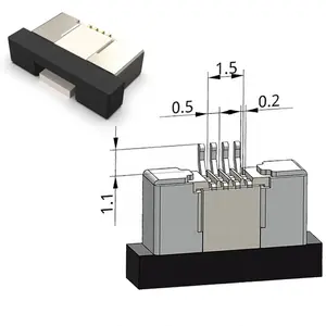 Retro Flip anteriore SMT ZIF Flip Molex connettore 4-60 pin FPC/FFC 0.2/0.25/0.3/0.5/1.0/1.25mm connettori FPC passo