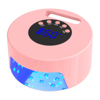 54W Wiederaufladbarer Kabelloser Nageltrockner Drahtlose UV-LED-Lampe mit Metallbasis für Professionelle Nagelstudios und Heimgebrauch