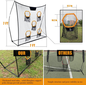 Red de lanzamiento de fútbol para exteriores, accesorio de entrenamiento ortable con 5 bolsillos para practicar Rugby - Product Image 2