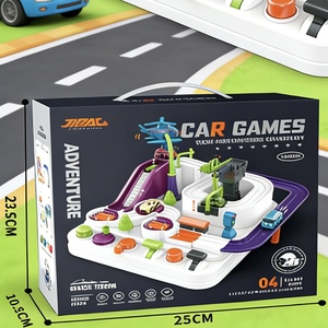 Juego <span class=keywords><strong>de</strong></span> Pista <span class=keywords><strong>de</strong></span> Carreras para Niños, 9 Niveles, 6 Botones, Manual, Sin Baterías, Juguete Educativo Mecánico, Autos <span class=keywords><strong>de</strong></span> ABS, Regalo para Niños <span class=keywords><strong>de</strong></span> <span class=keywords><strong>3</strong></span> Años en Adelante - Product Image 3