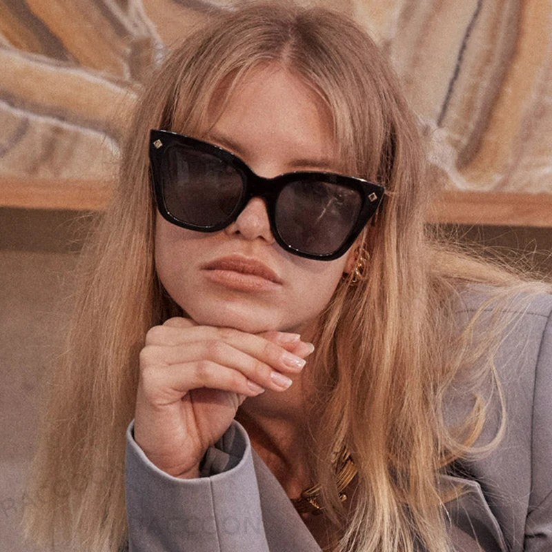 2024 New Fashion Cat Eye Sunglasses Women Men Golden