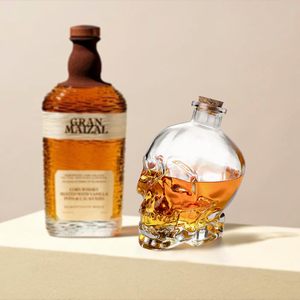 Carafe élégante en cristal en forme de crâne de 750 ml, <span class=keywords><strong>bouteille</strong></span> carrée pour whisky avec bouchon et entonnoir en acier inoxydable pour spiritueux et liqueurs - Product Image 6