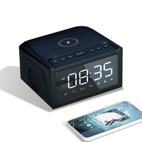Nuevo Altavoz Inteligente de Tendencia para Teléfono y Hogar con Cargador Inalámbrico, Reloj Despertador Digital, Radio FM, Pantalla LCD y Reproducción TF