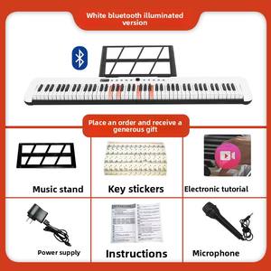 Piano électronique portable pliable 88 touches en plastique pour débutants, vente en gros d'usine, avec prise casque USB Type C 3,5 mm 200 - Product Image 5