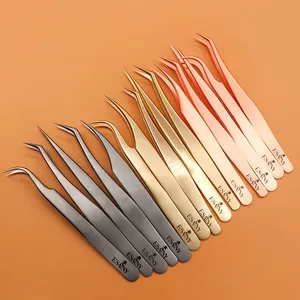 Diamond Dusted Lash Tweezer Manufacturer Applicator Extensions Rose Gold Eyelash Tweezers And Wands Eyelashes